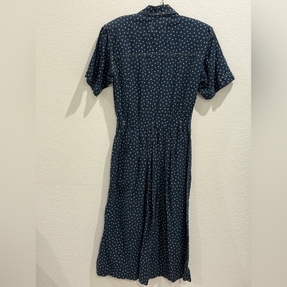 Liz Claiborne Blue and White Puff Sleeve Sundress - Picture 3 of 5
